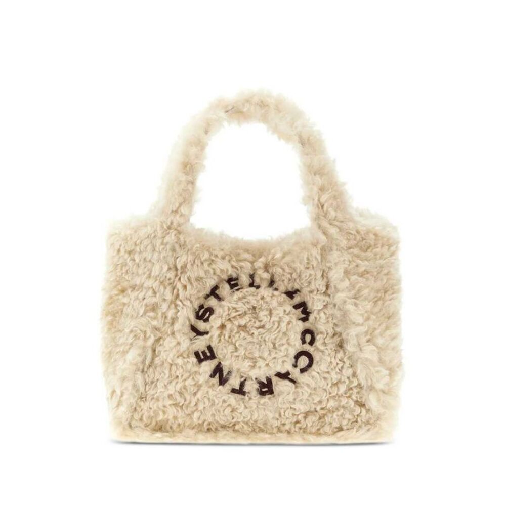 Stella Mccartney Women Shearling-Effect Tote Bag With Logo